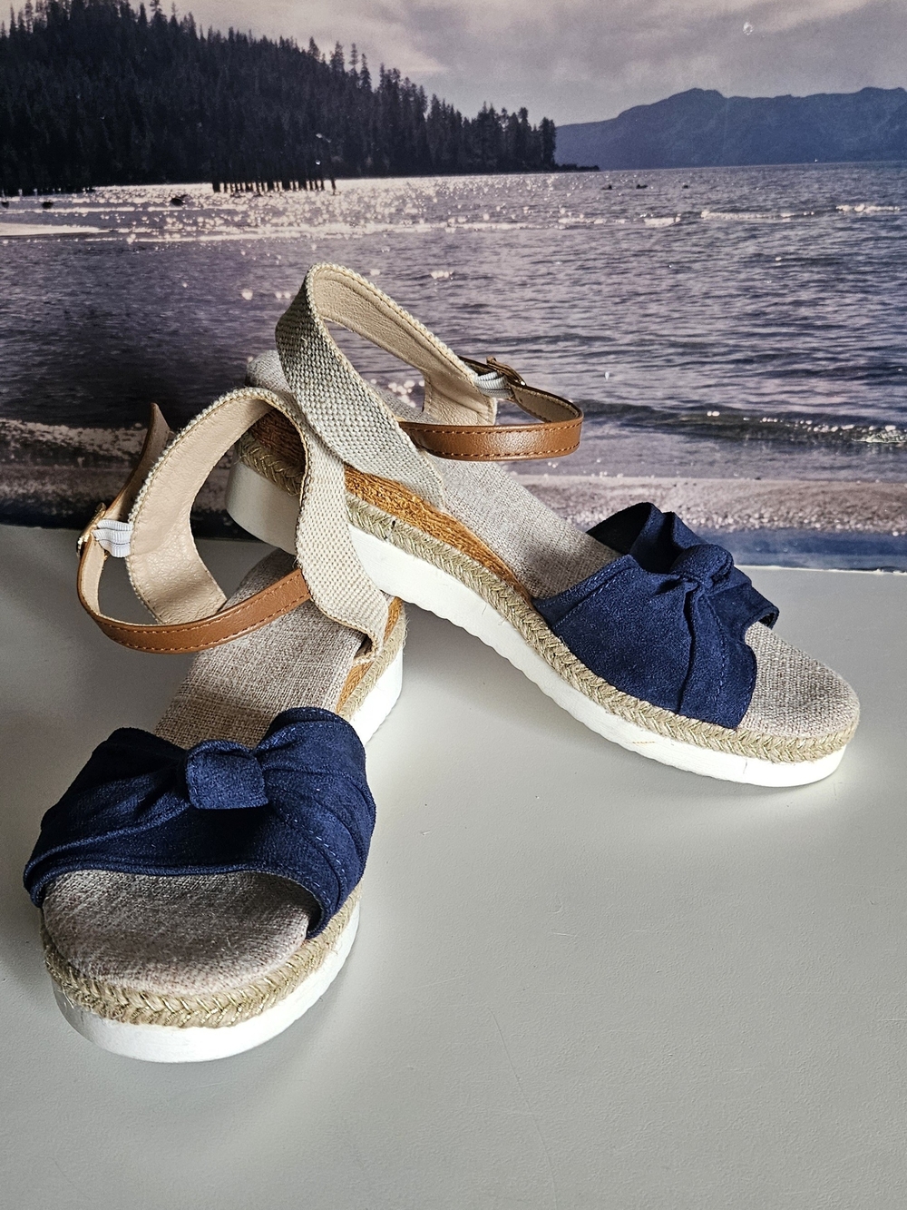 Canvas Wedge Sandals